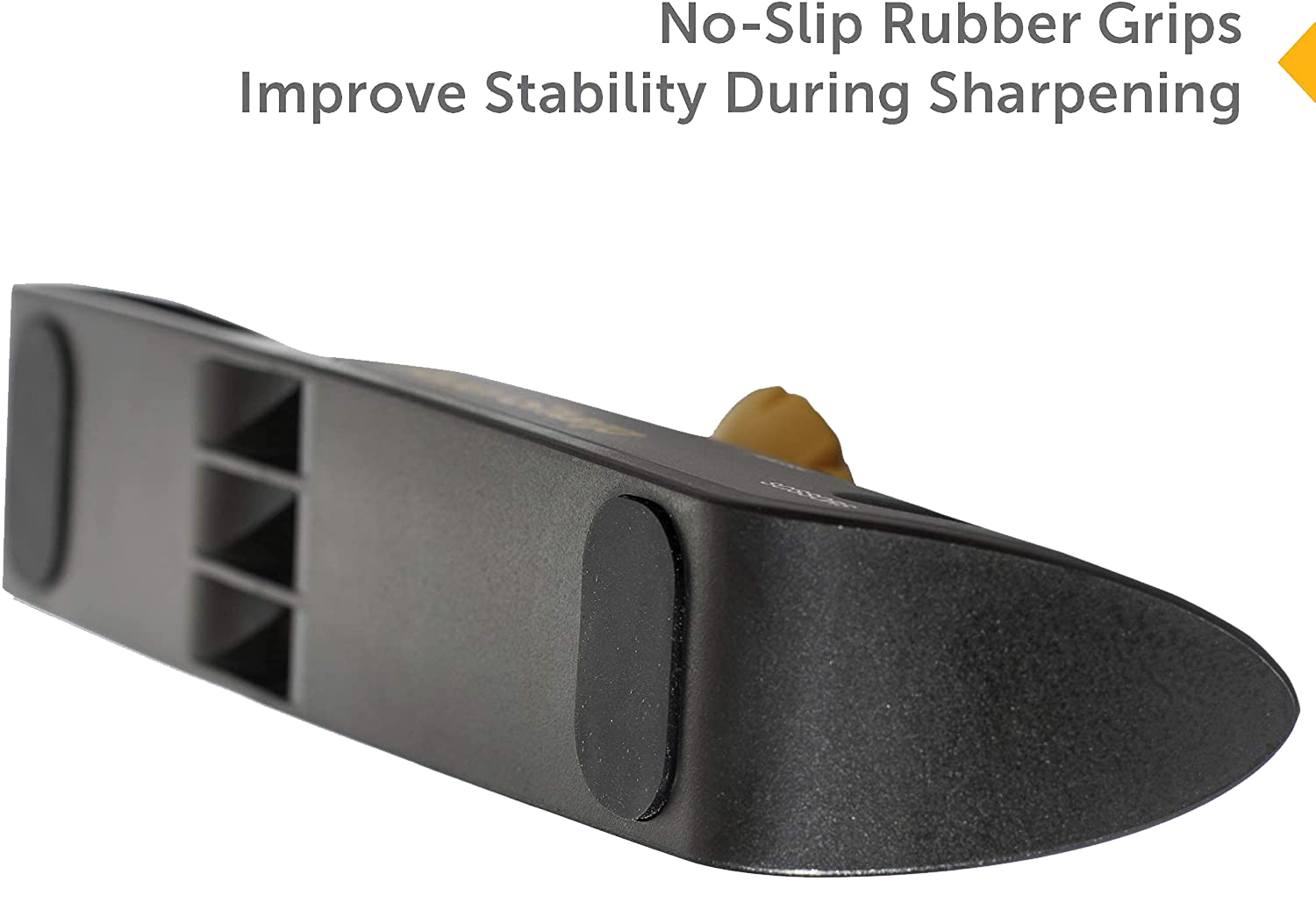 No-Slip Rubber Grips Improve Stability During Sharpening