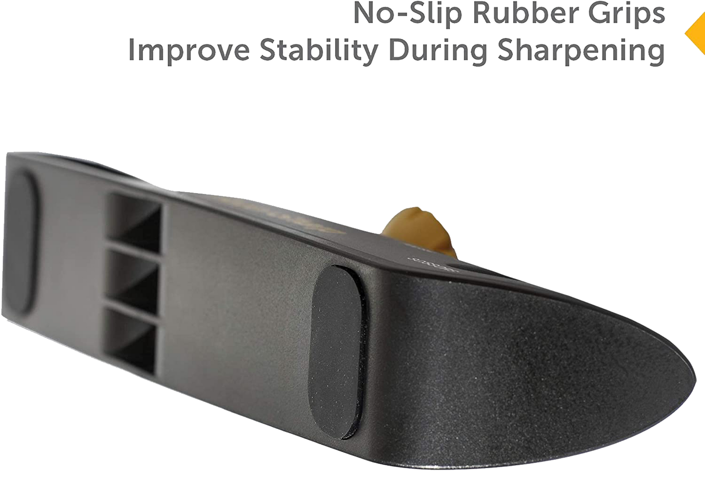 No-Slip Rubber Grips Improve Stability During Sharpening